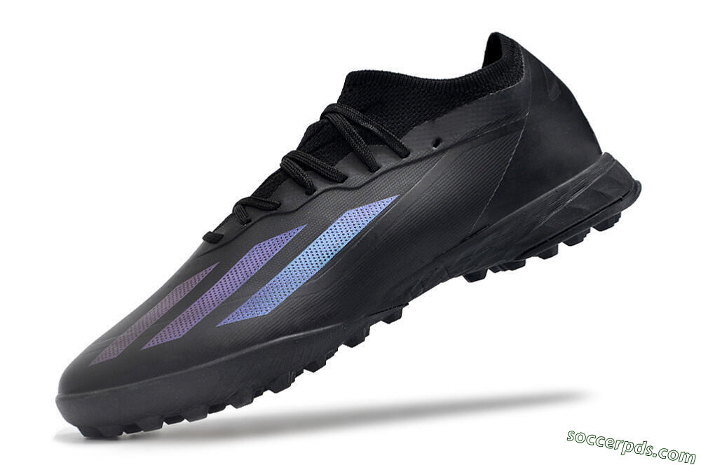 Adidas X Crazyfast.1 TF Low-Tops Football Shoes - Black/Purple 5