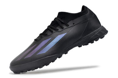 Adidas X Crazyfast.1 TF Low-Tops Football Shoes - Black/Purple