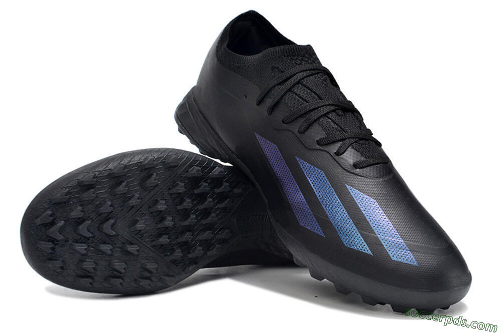 Adidas X Crazyfast.1 TF Low-Tops Football Shoes - Black/Purple 3