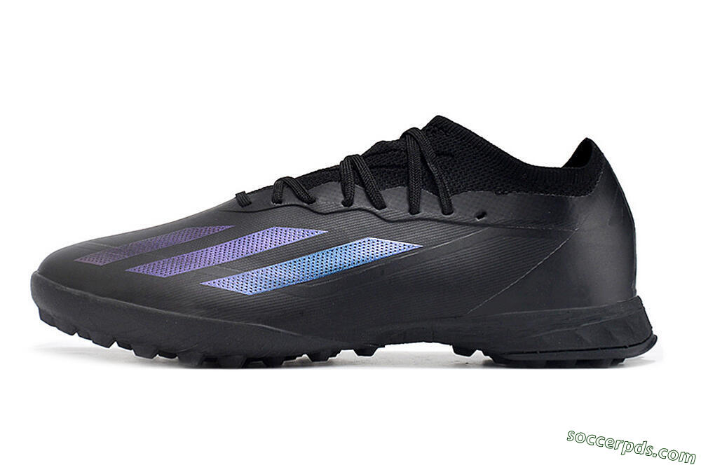 Adidas X Crazyfast.1 TF Low-Tops Football Shoes - Black/Purple 2