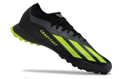 Adidas X Crazyfast.1 TF Low-Tops Football Shoes - Black/Yellow