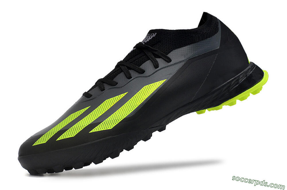 Adidas X Crazyfast.1 TF Low-Tops Football Shoes - Black/Yellow 5