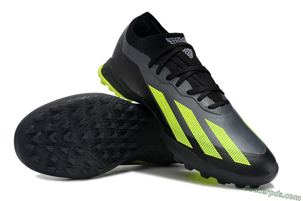 Adidas X Crazyfast.1 TF Low-Tops Football Shoes - Black/Yellow 3