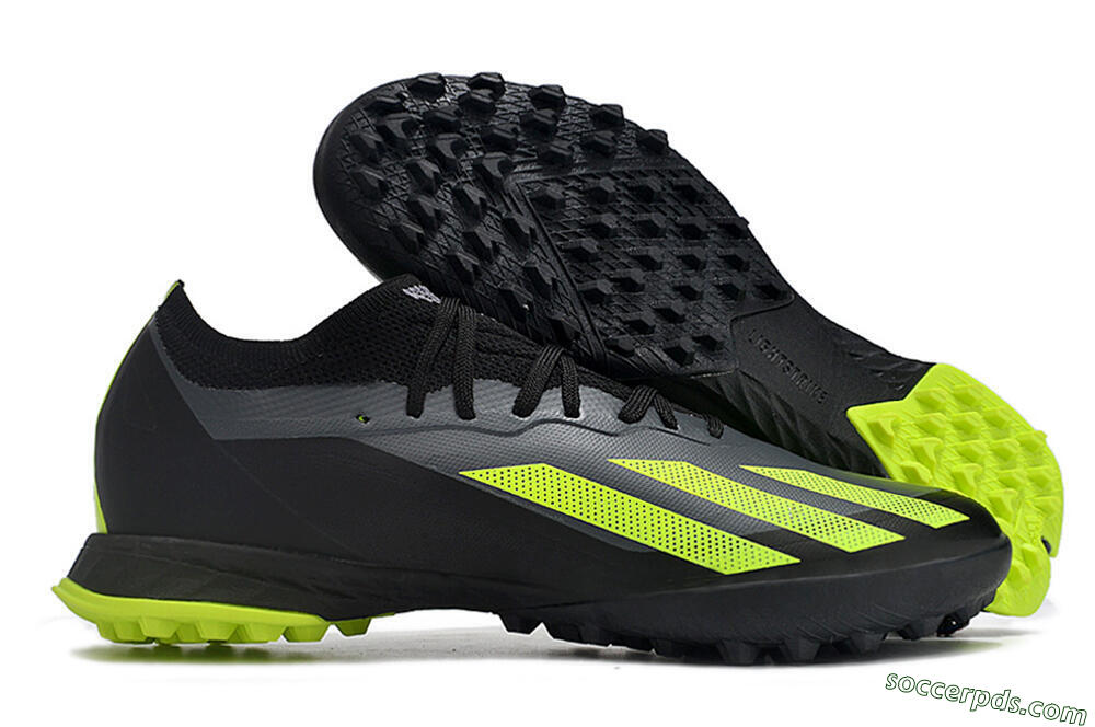 Adidas X Crazyfast.1 TF Low-Tops Football Shoes - Black/Yellow 1