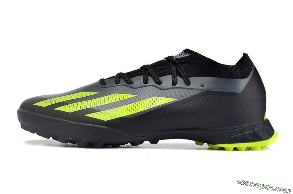 Adidas X Crazyfast.1 TF Low-Tops Football Shoes - Black/Yellow 2