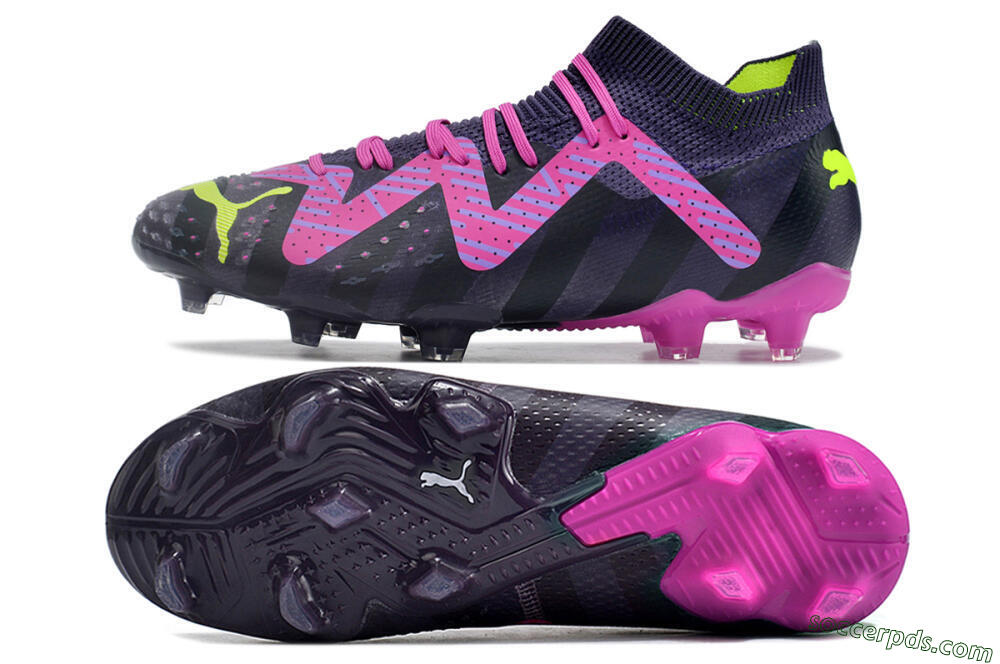 Puma Future Ultimate FG Low-Tops Football Boots - Purple/Pink/Green 0
