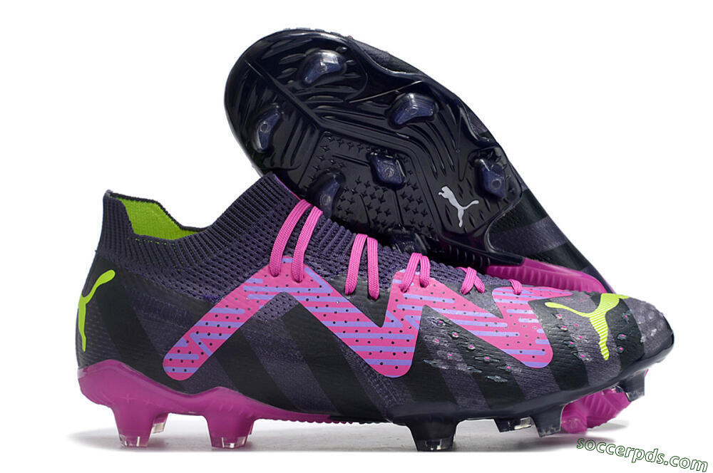 Puma Future Ultimate FG Low-Tops Football Boots - Purple/Pink/Green 1