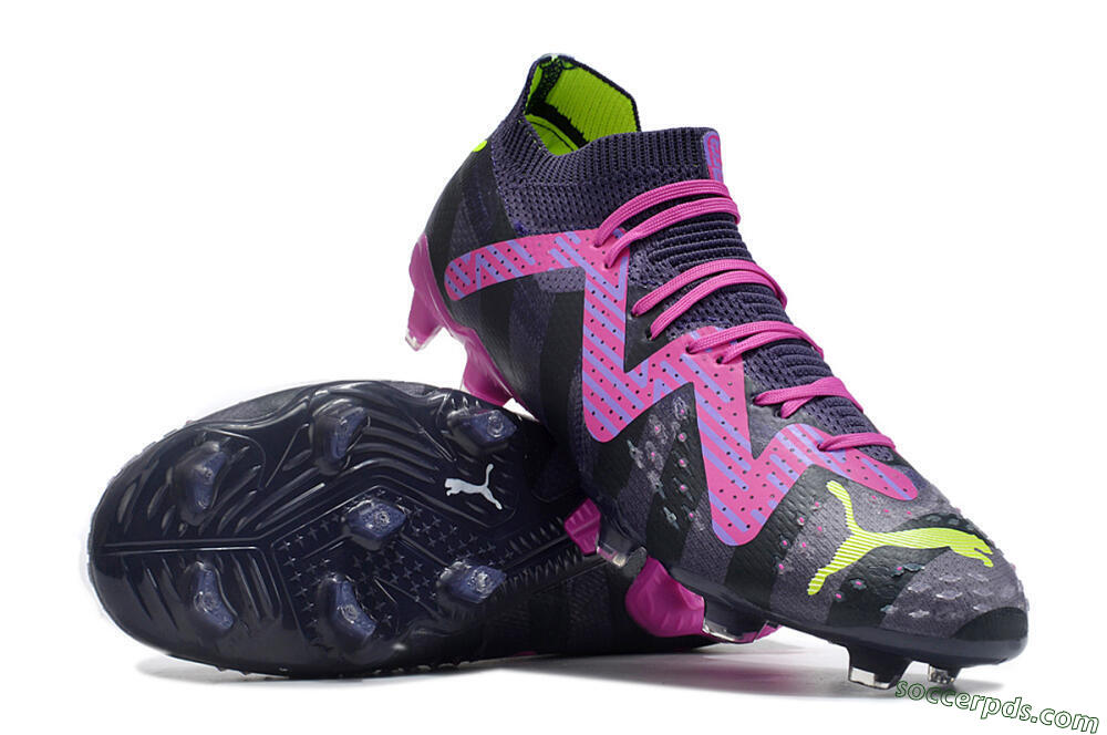 Puma Future Ultimate FG Low-Tops Football Boots - Purple/Pink/Green 3