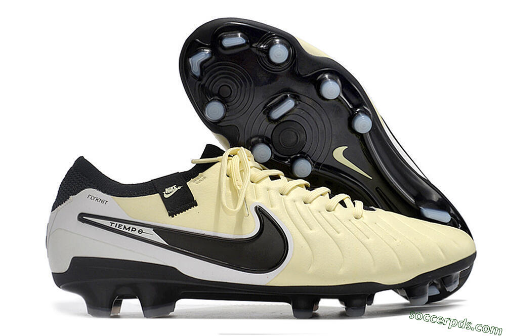 NikeTiempo Legend 10 Elite FG Low-Tops Football Boots - Yellow/Black/White 1