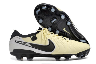 NikeTiempo Legend 10 Elite FG Low-Tops Football Boots - Yellow/Black/White