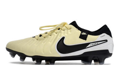 NikeTiempo Legend 10 Elite FG Low-Tops Football Boots - Yellow/Black/White