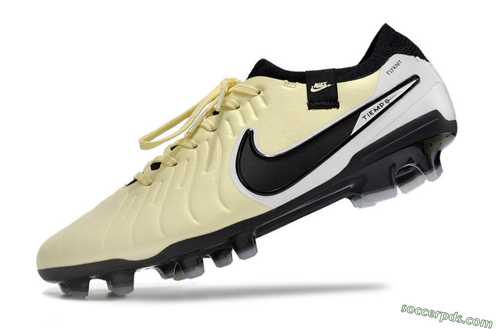 NikeTiempo Legend 10 Elite FG Low-Tops Football Boots - Yellow/Black/White 5
