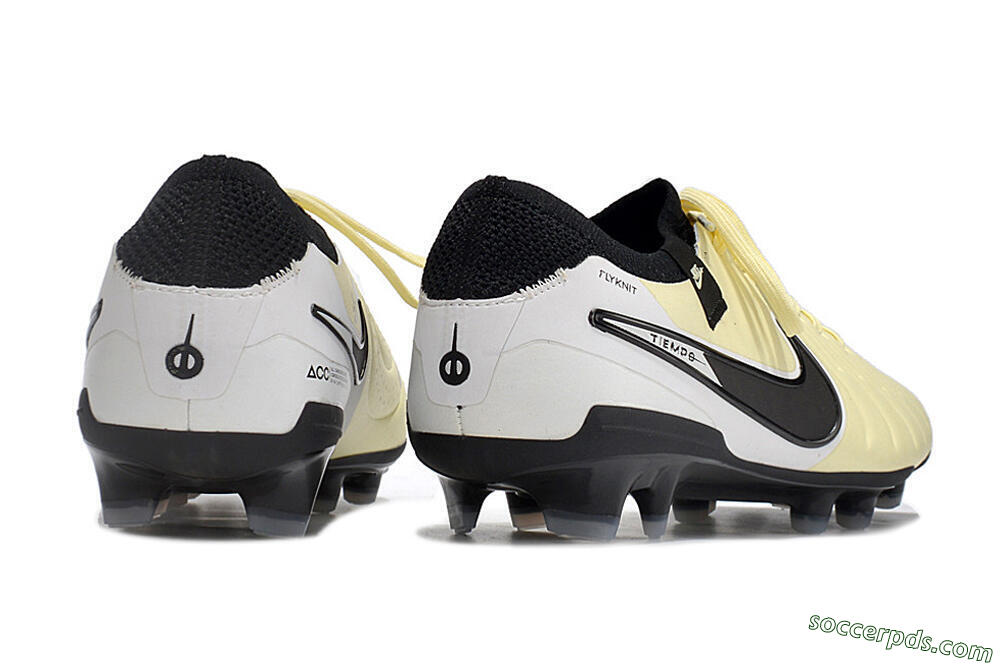 NikeTiempo Legend 10 Elite FG Low-Tops Football Boots - Yellow/Black/White 6