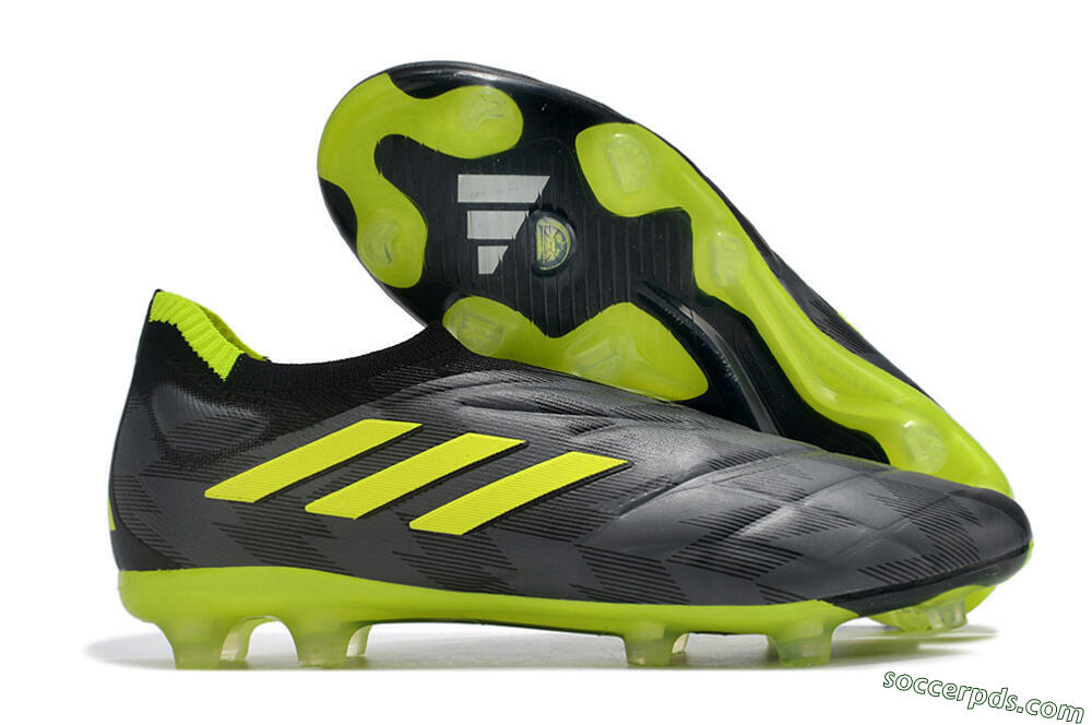 Adidas Copa Pure+ FG Low-Tops Football Boots - Black/Green 1