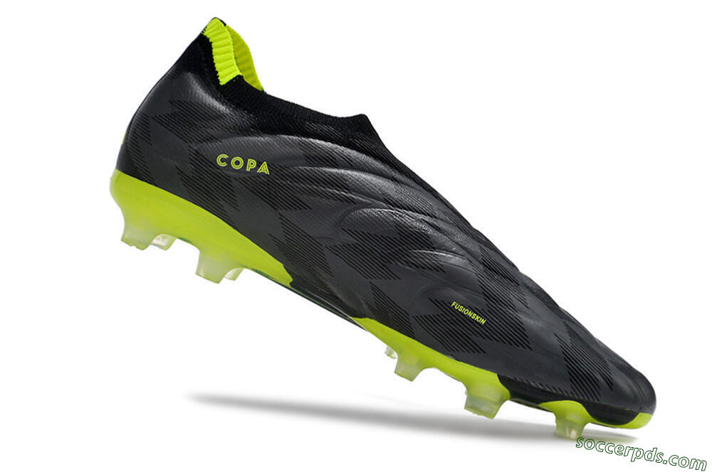 Adidas Copa Pure+ FG Low-Tops Football Boots - Black/Green 4