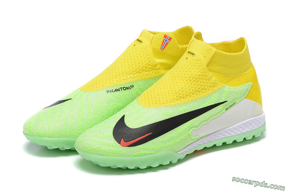 Nike Phantom GX Elite TF High-Tops Football Shoes - Yellow/Green/Black/Red/White 5