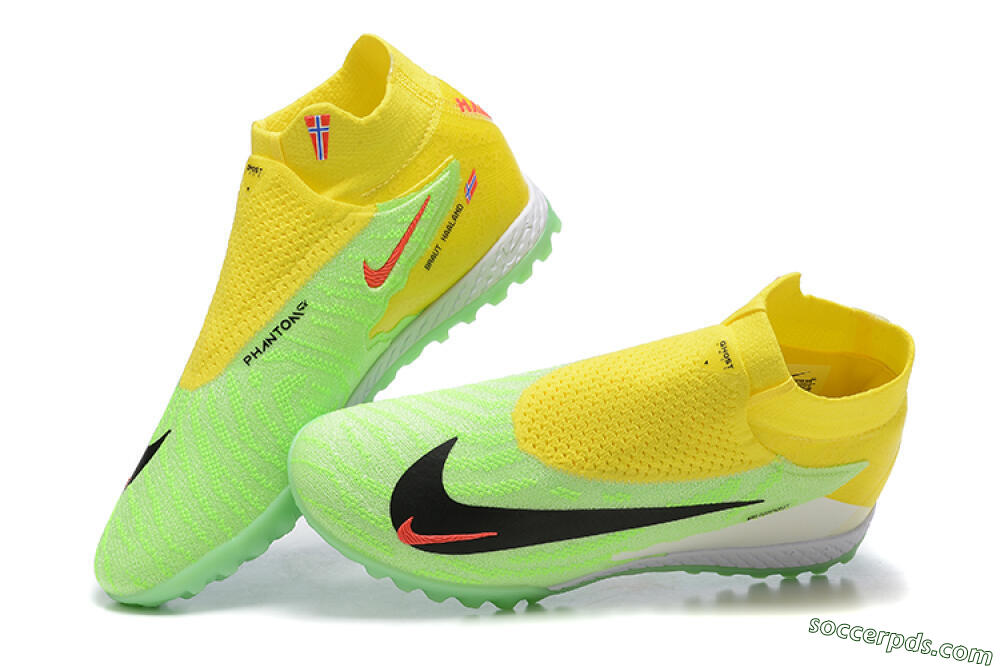 Nike Phantom GX Elite TF High-Tops Football Shoes - Yellow/Green/Black/Red/White 6