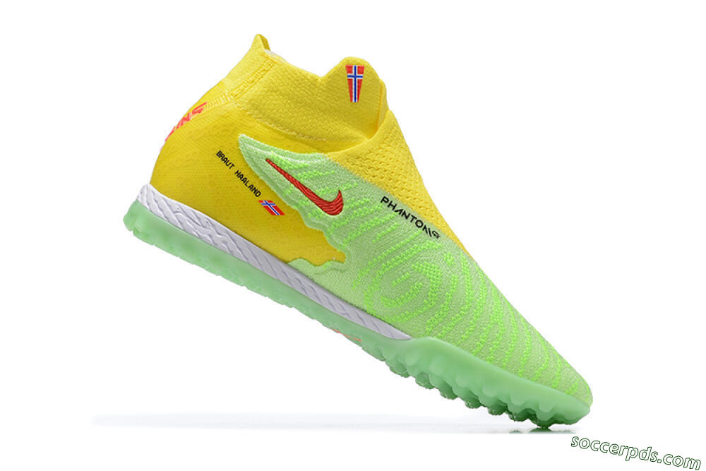 Nike Phantom GX Elite TF High-Tops Football Shoes - Yellow/Green/Black/Red/White 7
