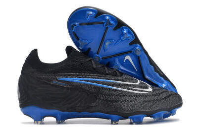 Nike Phantom GX Elite FG Low-Tops Football Boots - Black/Grey/Blue