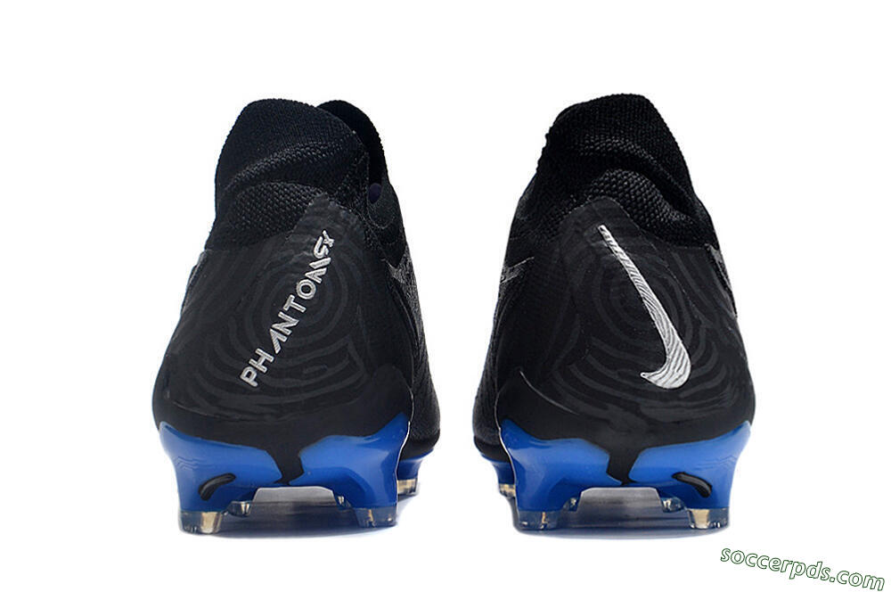 Nike Phantom GX Elite FG Low-Tops Football Boots - Black/Grey/Blue 5