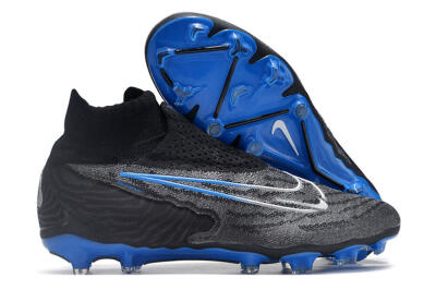 Nike Phantom GX Elite DF Link FG High-Tops Football Boots - Grey/Black/Blue