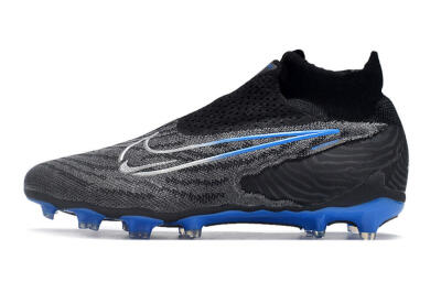 Nike Phantom GX Elite DF Link FG High-Tops Football Boots - Grey/Black/Blue
