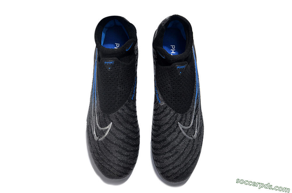 Nike Phantom GX Elite DF Link FG High-Tops Football Boots - Grey/Black/Blue 4
