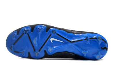 Nike Phantom GX Elite DF Link FG High-Tops Football Boots - Grey/Black/Blue