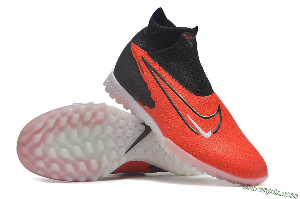 Nike Phantom GX Elite DF Link TF High-Tops Football Shoes - Red/Black/White 3