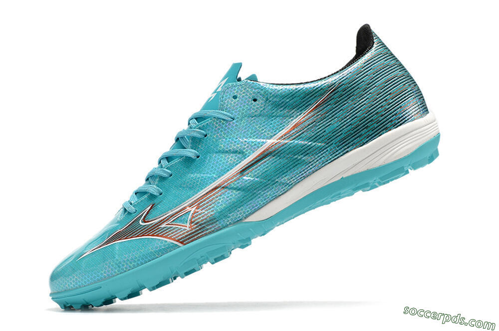 Mizuno Alpha Made in Japan TF Low-Tops Football Shoes - Blue/Orange/White 7