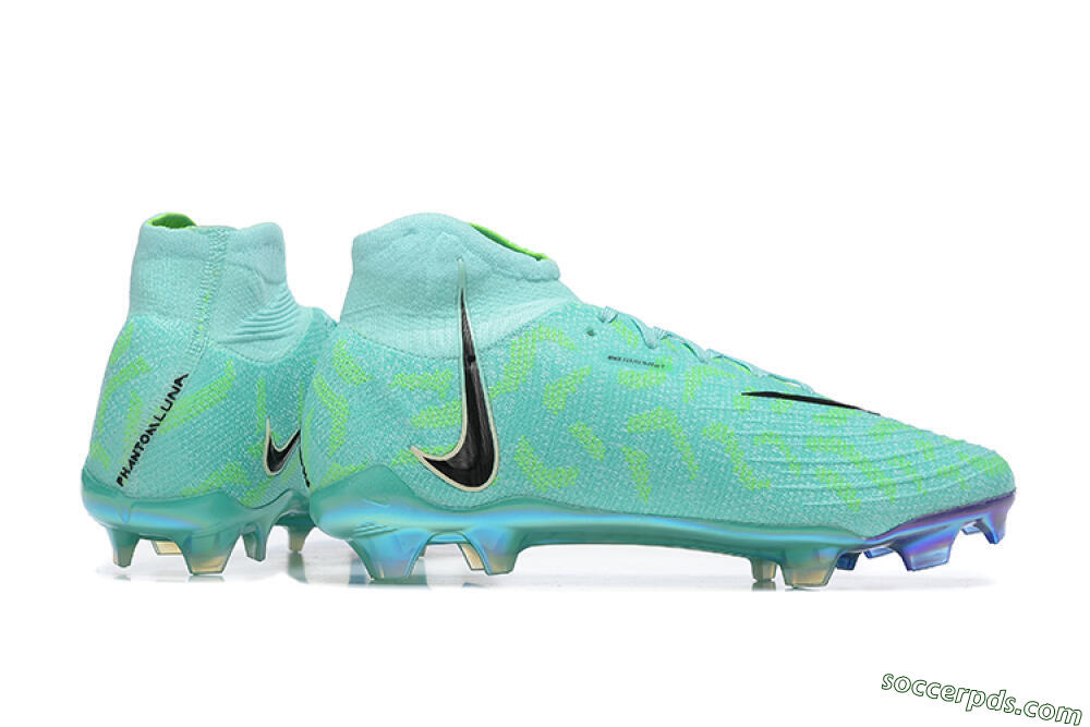 Nike Phantom Luna Elite FG High-Tops Football Shoes - Green/Yellow/Black 8