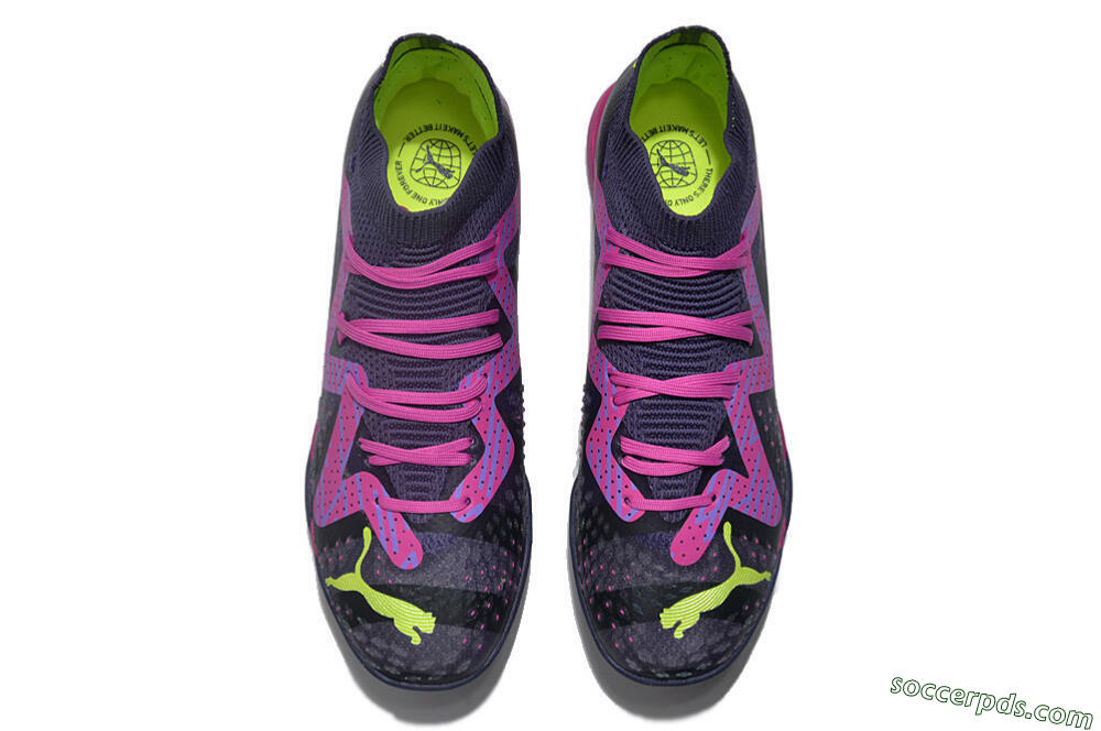 Puma Ultra Ultimate TF Low-Tops Football Shoes - Purple/Pink/Yellow 4