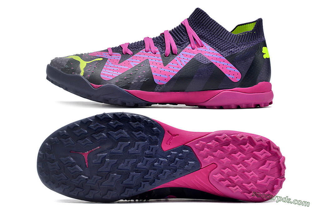 Puma Ultra Ultimate TF Low-Tops Football Shoes - Purple/Pink/Yellow 0