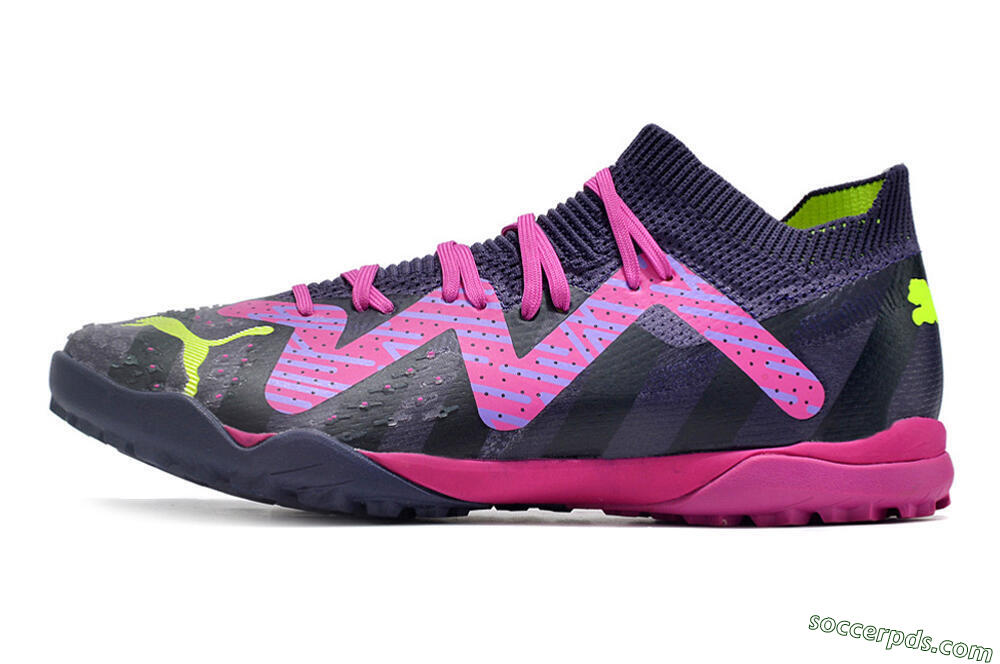 Puma Ultra Ultimate TF Low-Tops Football Shoes - Purple/Pink/Yellow 2