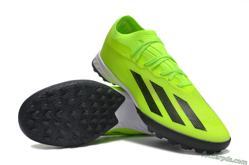Adidas X Crazyfast.1 TF Low-Tops Football Shoes - Green/Black/White 3
