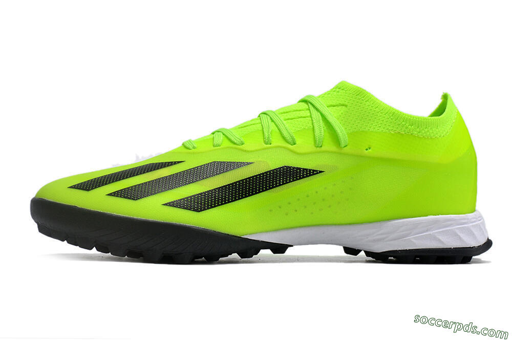 Adidas X Crazyfast.1 TF Low-Tops Football Shoes - Green/Black/White 2
