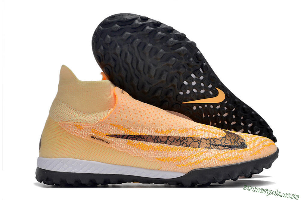 Nike Phantom GX Elite DF Link TF High-Tops Football Shoes - Yellow/Black/Pink 1