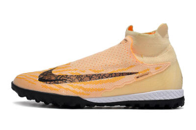 Nike Phantom GX Elite DF Link TF High-Tops Football Shoes - Yellow/Black/Pink