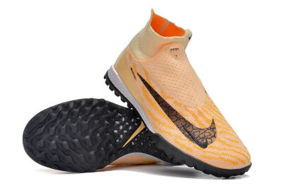 Nike Phantom GX Elite DF Link TF High-Tops Football Shoes - Yellow/Black/Pink