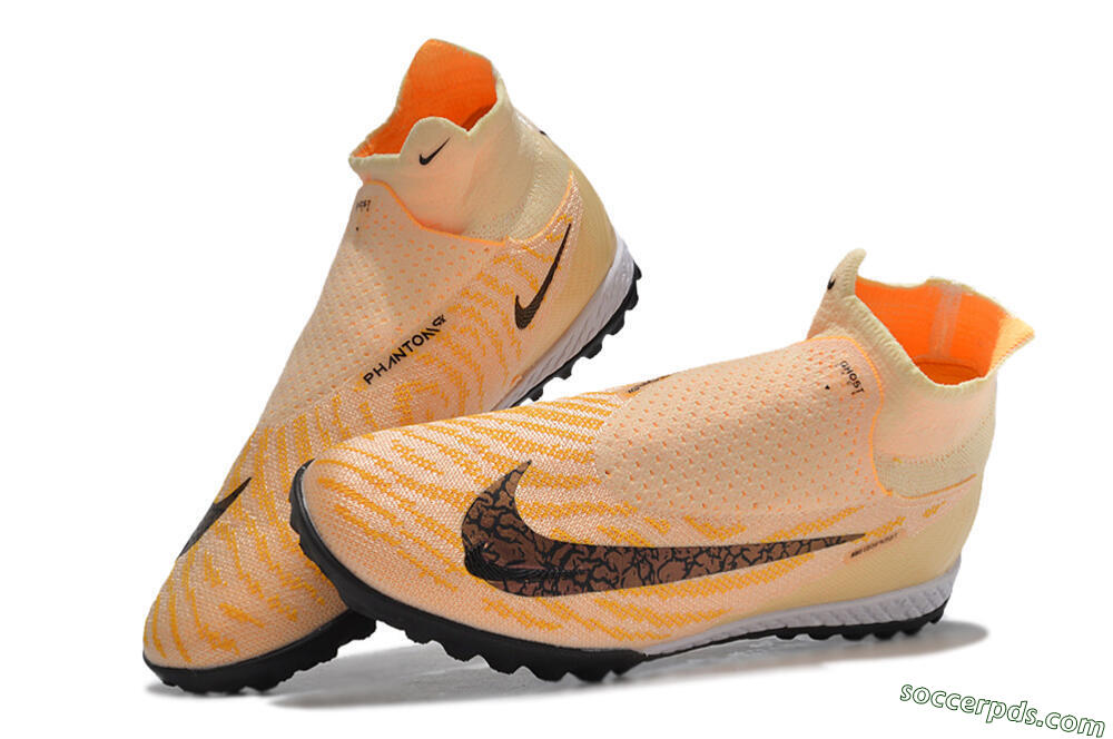 Nike Phantom GX Elite DF Link TF High-Tops Football Shoes - Yellow/Black/Pink 5