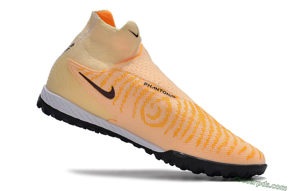 Nike Phantom GX Elite DF Link TF High-Tops Football Shoes - Yellow/Black/Pink 6