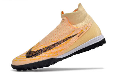 Nike Phantom GX Elite DF Link TF High-Tops Football Shoes - Yellow/Black/Pink