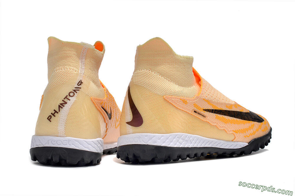 Nike Phantom GX Elite DF Link TF High-Tops Football Shoes - Yellow/Black/Pink 8