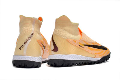 Nike Phantom GX Elite DF Link TF High-Tops Football Shoes - Yellow/Black/Pink