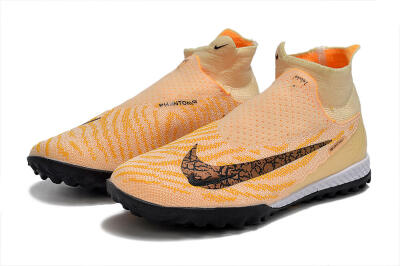 Nike Phantom GX Elite DF Link TF High-Tops Football Shoes - Yellow/Black/Pink