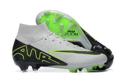 Nike Air Zoom Mercurial Superfly 9 Elite FG High-Tops Football Boots - White/Black/Green