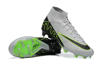 Nike Air Zoom Mercurial Superfly 9 Elite FG High-Tops Football Boots - White/Black/Green
