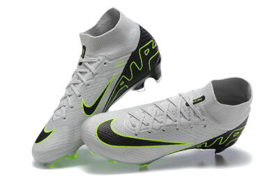 Nike Air Zoom Mercurial Superfly 9 Elite FG High-Tops Football Boots - White/Black/Green