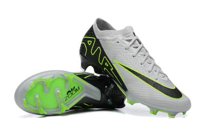 Nike Air Zoom Mercurial Vapor 15 Elite FG Low-Tops Football Boots - White/Black/Green