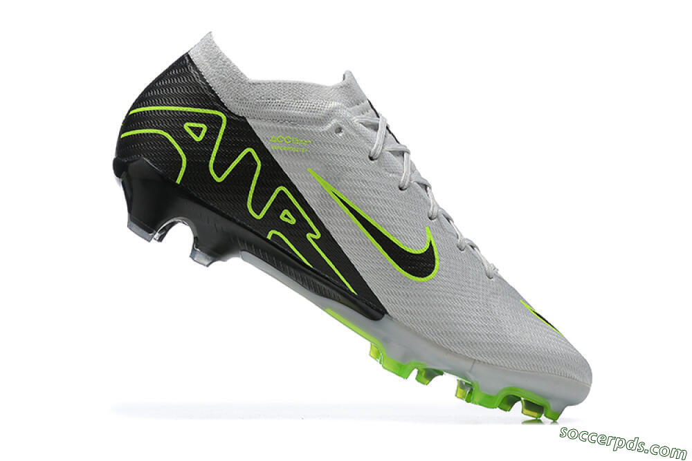 Nike Air Zoom Mercurial Vapor 15 Elite FG Low-Tops Football Boots - White/Black/Green 6